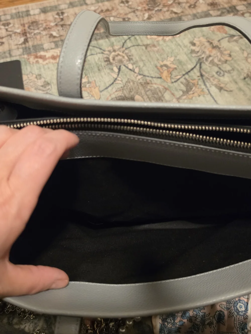 Marc Jacobs  Gray Rock Leather  Work Tote Laptop Bag